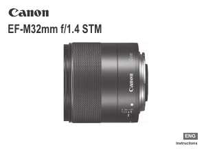 Bedienungsanleitung Canon EF-M 32mm f/1.4 STM Objektiv