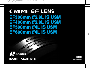 Manual Canon EF 500mm F4L IS USM Camera Lens