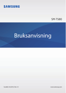 Bruksanvisning Samsung SM-T580 Galaxy Tab A Tablet