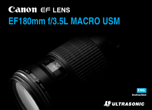 Manual Canon EF 180mm f/3.5L Macro USM Camera Lens
