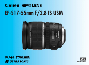 Manual Canon EF-S 17-55mm f/2.8 IS USM Camera Lens