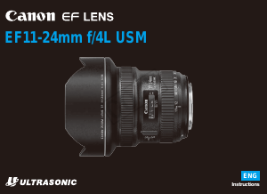 Handleiding Canon EF 11-24mm f/4L USM Objectief