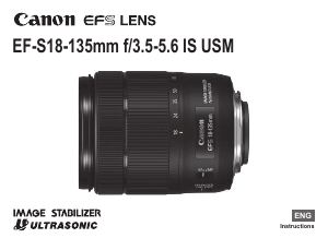 Manual Canon EF-S18-135mm f/3.5-5.6 IS USM Camera Lens