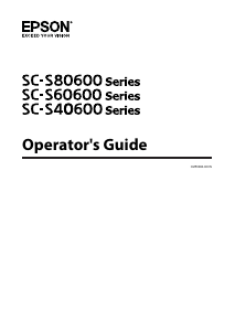 Handleiding Epson SureColor SC-S40610 Printer