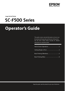 Manual Epson SureColor SC-F500 Printer