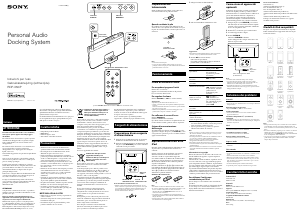Manuale Sony RDP-X50IP Sistema docking con altoparlanti