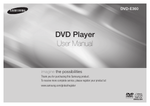 Manual Samsung DVD-E360 DVD Player