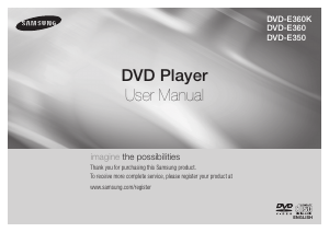 Manual Samsung DVD-E360K DVD Player
