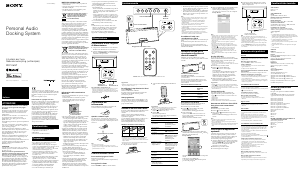 Manuale Sony RDP-X60IP Sistema docking con altoparlanti
