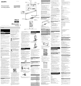 Manuale Sony RDP-X200IP Sistema docking con altoparlanti
