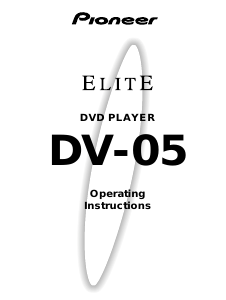 Manual Pioneer DV-05 DVD Player