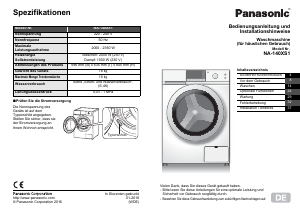 Bedienungsanleitung Panasonic NA-140XS1 Waschmaschine