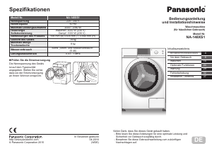 Bedienungsanleitung Panasonic NA-148XS1 Waschmaschine
