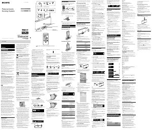 Manuale Sony RDP-XF300IP Sistema docking con altoparlanti