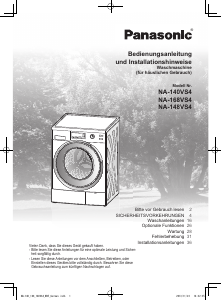 Bedienungsanleitung Panasonic NA-168VS4 Waschmaschine