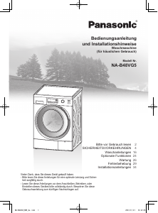 Bedienungsanleitung Panasonic NA-B48VG5 Waschmaschine