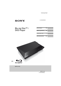 Mode d’emploi Sony BDP-S1100 Lecteur de blu-ray
