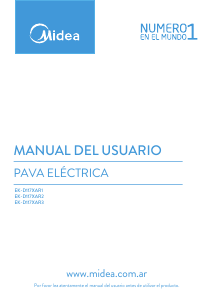 Manual de uso Midea EK-D117XAR3 Hervidor