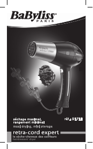 Manual BaByliss D171E Retracord Secador de cabelo