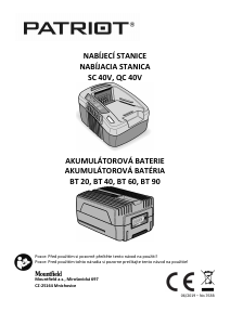 Návod Patriot QC 40V Nabíjačka batérií