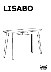 Bedienungsanleitung IKEA LISABO Schreibtisch