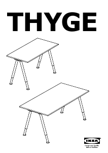 Kullanım kılavuzu IKEA THYGE Çalışma masası