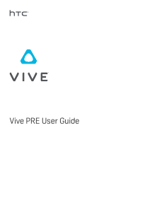 Handleiding HTC Vive PRE VR-bril