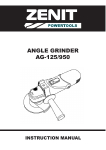 Manual Zenit ZUSH-125/950 Angle Grinder