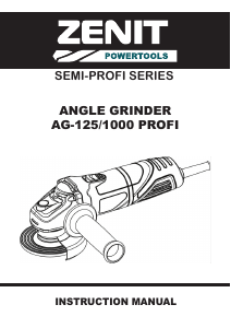 Manual Zenit ZUSH-125/1000 Profi Angle Grinder