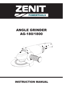 Manual Zenit ZUSH-180/1800 Angle Grinder