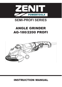 Manual Zenit ZUSH-180/2200 Profi Angle Grinder