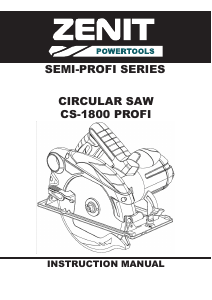 Manual Zenit ZPC-1800 Profi Circular Saw