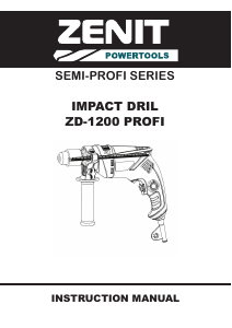 Manual Zenit ZDP-1200 Profi Impact Drill
