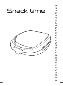 Kullanım kılavuzu Tefal SW343D40 Snack Time Izgara tost makinesi