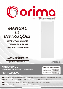 Manual Orima ORHF 451 W Frigorífico