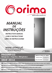 Manual Orima ORHF 451 X Frigorífico