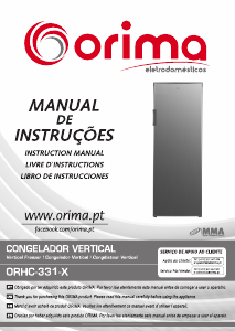 Manual Orima ORHC 331 X Congelador