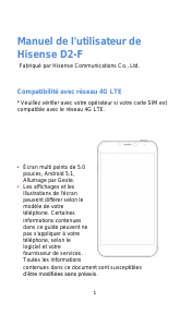 Mode d’emploi Hisense D2 Téléphone portable