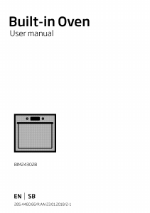 Manual BEKO BSE24322B Oven