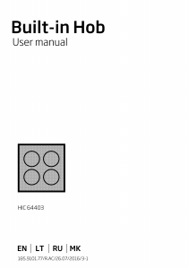 Handleiding BEKO HIC 64403 X Kookplaat