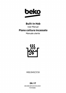 Manuale BEKO HIGG 641C3 SX Piano cottura