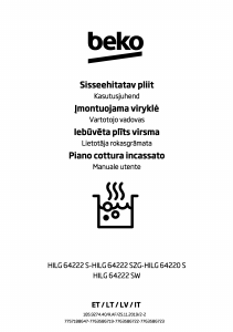 Manuale BEKO HILG 64222 SW Piano cottura