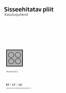 Kasutusjuhend BEKO HILW 64235 S Pliidiplaat