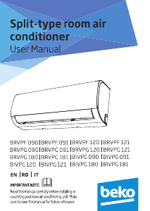 Manual BEKO BRVPG 121 Air Conditioner