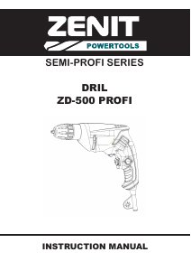 Manual Zenit ZDP-500 Profi Impact Drill