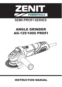 Manual Zenit ZUSH-125/1000 Angle Grinder