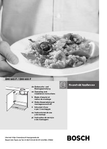 Manuale Bosch DHI655F Cappa da cucina