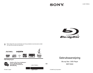Handleiding Sony BDP-S550 Blu-ray speler