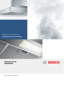 Manual Bosch DID106T50 Cooker Hood