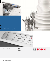 Mode d’emploi Bosch SBI65N95EU Lave-vaisselle